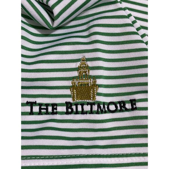 Nike Golf Polo Green Stripe Biltmore Club Crest Shirt Men’s XL Performance Fit - Picture 8 of 12